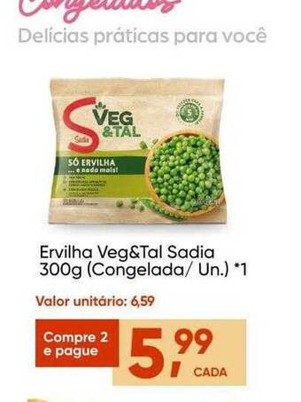 Imec Supermercados Ervilha veg&tal sadia congelada oferta