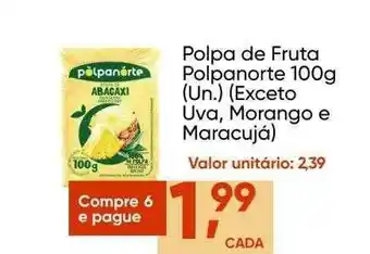 Imec Supermercados Polpa de fruta polpanorte exceto uva morango e maracujá oferta