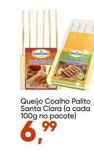 Imec Supermercados Queijo coalho palito santa clara a cada no pacote oferta