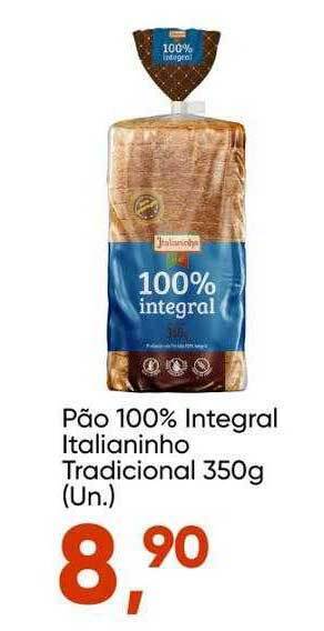 Imec Supermercados Pão 100% integral italianinho tradicional oferta