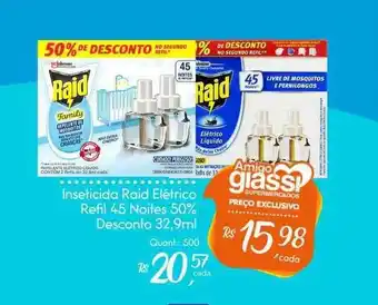 Giassi Supermercados Inseticida raid elétrico refil 45 noites 50% desconto oferta