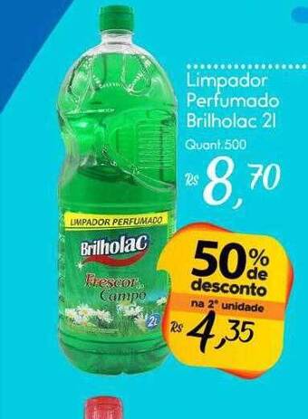 Giassi Supermercados Limpador perfumado brilholac 50% de desconto na 2a unidade oferta
