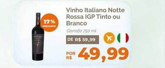 Oba Hortifruti Vinho italiano notte rossa igp tinto ou branco 17% desconto oferta