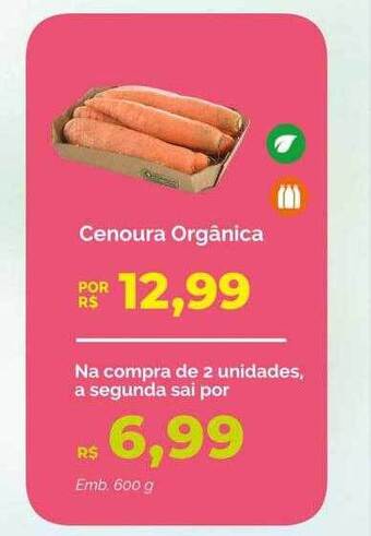 Oba Hortifruti Cenoura orgânica oferta