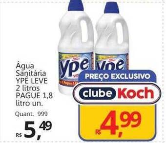 Supermercados Koch Água sanitária ypê oferta