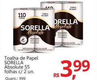 Supermercados Koch Toalha de papel sorella absolute 55 folhas oferta