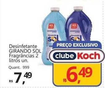 Supermercados Koch Desinfetante girando sol fragrâncias oferta
