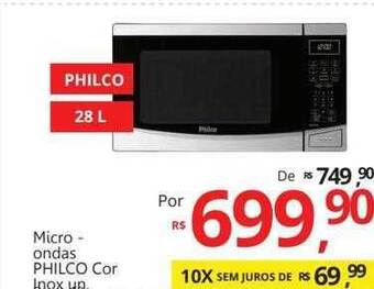 Supermercados Koch Micro-ondas philco cor inox oferta