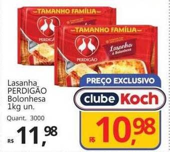 Supermercados Koch Lasanha perdigão bolonhesa oferta