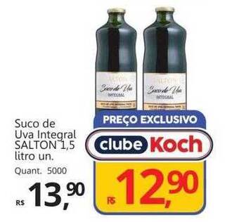 Supermercados Koch Suco de uva integral salton oferta