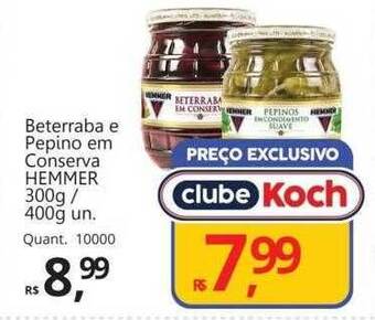 Supermercados Koch Beterraba e pepino em conserva hemmer oferta