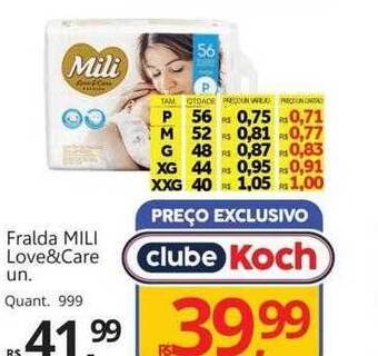 Supermercados Koch Fralda mili love&care oferta
