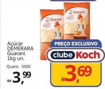 Supermercados Koch Açúcar demerara guarani oferta