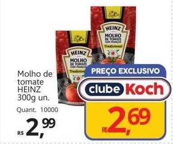 Supermercados Koch Molho de tomate heinz oferta