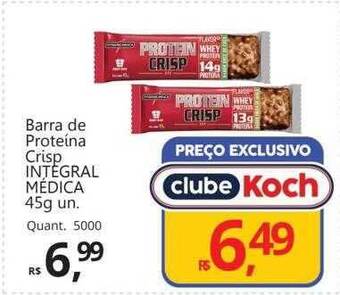 Supermercados Koch Barra de proteína crisp integral médica oferta