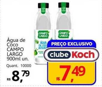 Supermercados Koch Água de coco campo largo oferta