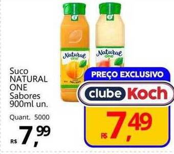 Supermercados Koch Suco natural one sabores oferta