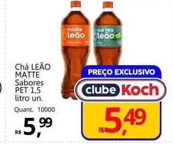 Supermercados Koch Chá leão matte sabores oferta