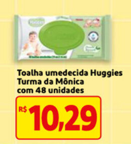 Mercado Extra Toalha umedecida Huggies Turma da Monica com 48 unidades oferta