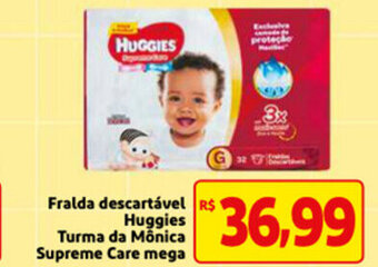 Mercado Extra Fralda descartavel Huggies Turma da Monica Supreme Care Mega oferta