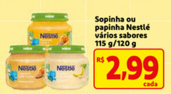 Mercado Extra Sopinha ou papinha Nestle varios sabores 115g/120g oferta
