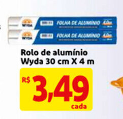 Mercado Extra Rolo de aluminio Wyda 30cmx4m oferta