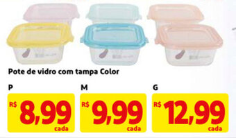 Mercado Extra Pote de Vidro com Tampa Color P oferta