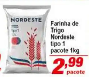 Ricoy Supermercados Farinha de Trigo Nordeste tipo 1 pacote 1kg oferta