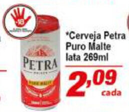 Ricoy Supermercados Cerveja Petra Puro Malte lata 269ml oferta