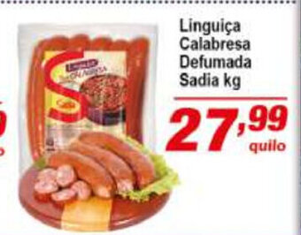 Linguica Calabresa Defumada Sadia 1kg
