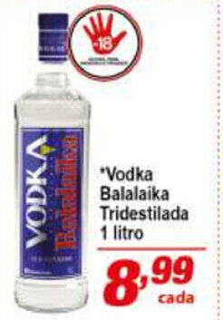 Vodka Balalaika Tridestilada 1L