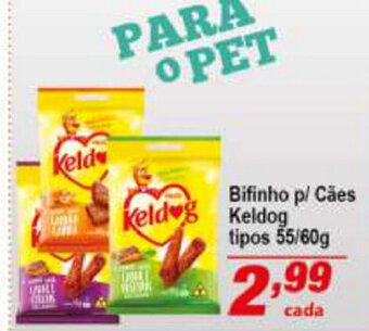 Ricoy Supermercados Bifinho p/ caes Keldog tipos 55/60g oferta