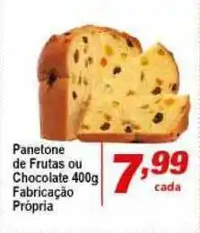 Ricoy Supermercados Panetone De Frutas Ou Chocolate 400g Fabricação Própria oferta