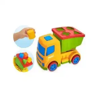 Brinquedo educativo caminhão didático happy 22cm usual brinquedos