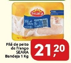 Supermercados Nori File de Peito de Frango Seara Bandeja 1kg oferta