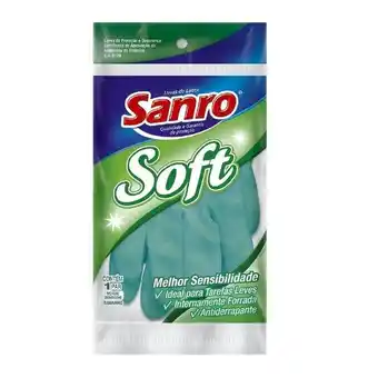 Carrefour Luvas soft verde sanro m oferta