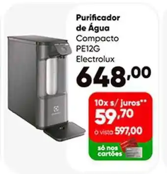 Zaffari Purificador de água compacto pe12g electrolux oferta
