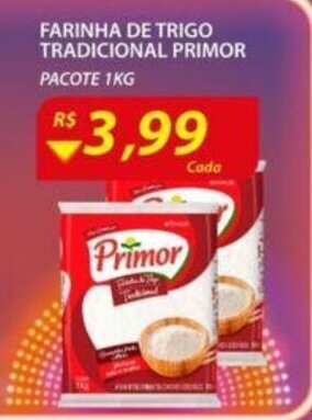 Assaí Atacadista Farinha De Trigo Tradicional Primor 1kg oferta