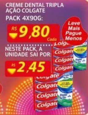 Assaí Atacadista Creme Dental Tripla Acao Colgate 4x90g oferta