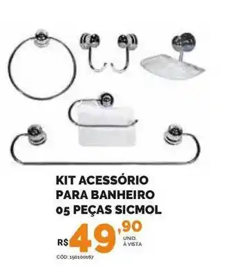 Carajás Kit Acessório Para Banheiro 05 Peças Sicmol oferta