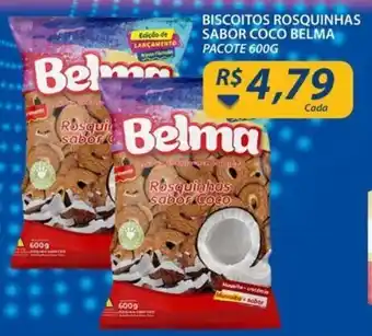 Assaí Atacadista Biscoitos Rosquinhas Sabor Coco Belma 600g oferta