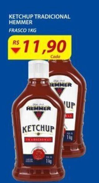Assaí Atacadista Ketchup Tradicional Hemmer 1kg oferta