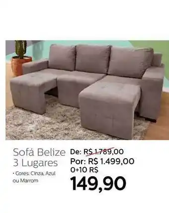 Grupo Formosa Sofá Belize 3 Lugares oferta
