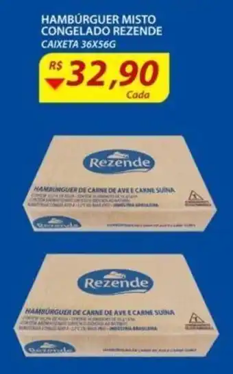Assaí Atacadista Hamburguer misto congelado Rezende 36x56g oferta