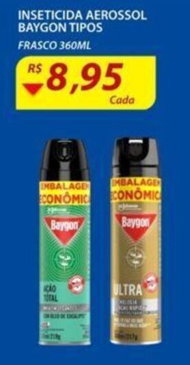 Assaí Atacadista Inseticida Aerossol Baygon tipos 360ml oferta