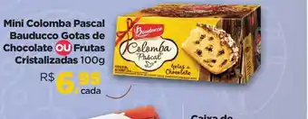 Farmácias Nissei Mini Colomba Pascal Bauducco Gotas De Chocolate Ou Frutas Cristalizadas 100g oferta