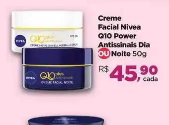 Farmácias Nissei Creme Facial Nivea Q10 Power Antissinais Dia Ou Noite 50g oferta
