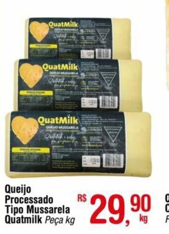 Fort Atacadista Queijo Processado Tipo Mussarela Quatmilk 1kg oferta