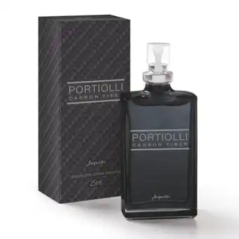 Portiolli carbon fiber desodorante colônia masculina jequiti, 25 ml