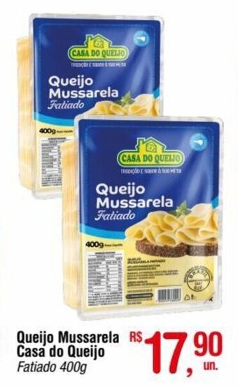 Fort Atacadista Queijo Mussarela Casa do Queijo 400g oferta